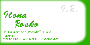 ilona rosko business card